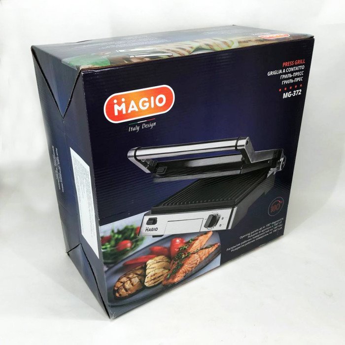 Електрогриль-барбекю електричний Magio МG-372 Антипригарне покриття 2200W, домашній гриль для шаурми