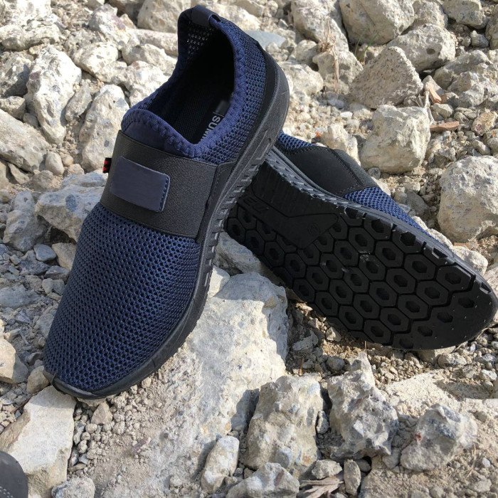 Чоловічі кросівки із сітки 45 розмір. Літні кросівки сітка, взуття для бігу. Модель 44252. Колір: синій