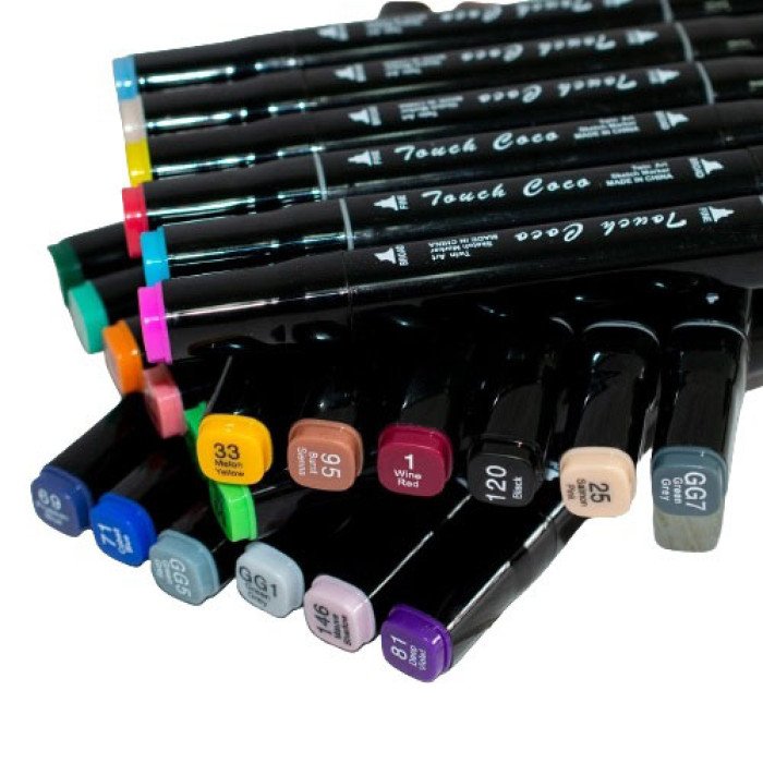 Двосторонні маркери 120 шт, Набір кольорових маркерів, Маркер набір, набір маркерів, Набір скретч маркерів