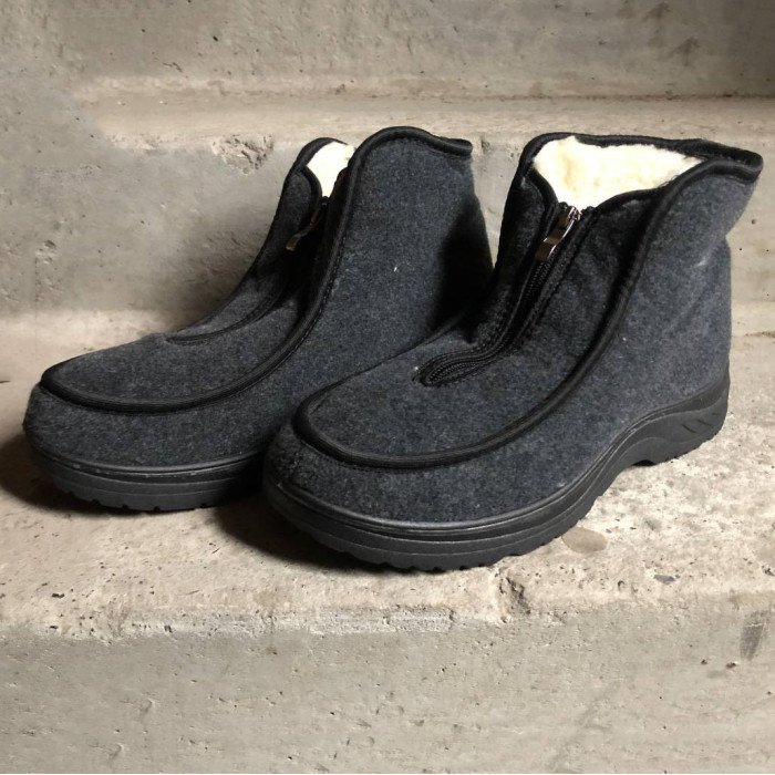 Черевики з тканини утеплені 44 розмір, чоловічі черевики, чоловічі робочі черевики. Колір: сірий