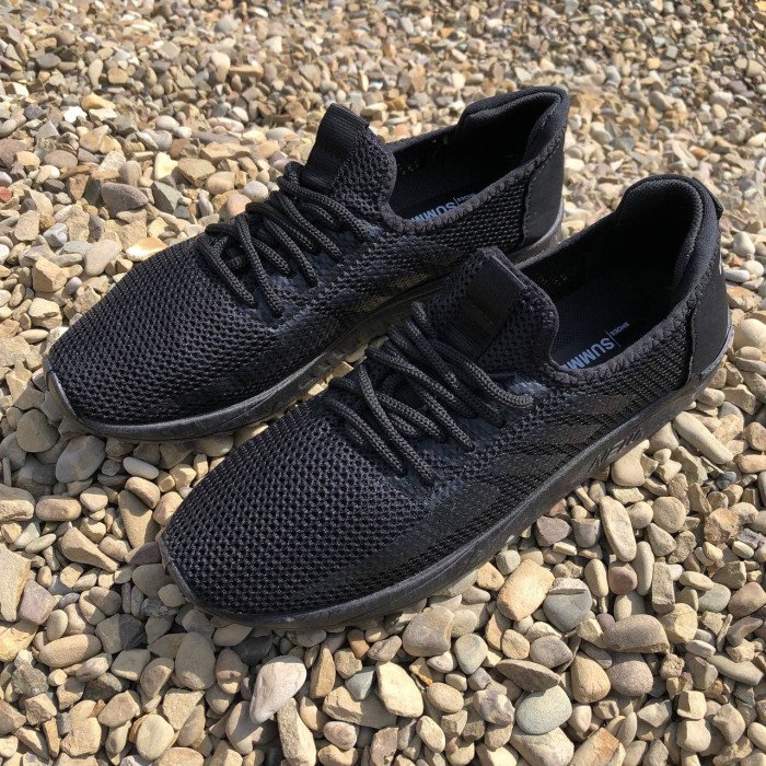 Кросівки з тканинним верхом із сітки 43 розмір. Літні кросівки сітка. Модель 67554. Колір: чорний