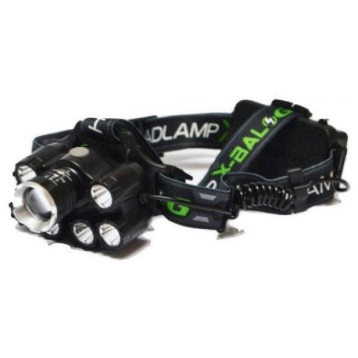 Яскравий світлодіодний ліхтар налобний Bailong Police BL-T78 5 led білий, налобний ліхтарик з usb зарядкою