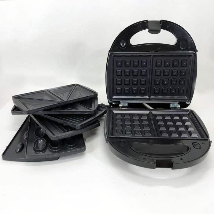 Мультимейкер 4 В 1 Crownberg Cb-1074 750 Вт Гриль Сендвічниця Вафельниця