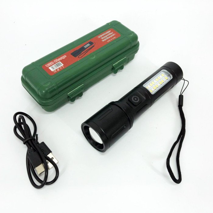 Кишеньковий ліхтарик PLD-603 White з LED-лазером PM10-TG+18SMD (білий+червоний), Лед ліхтар переносний