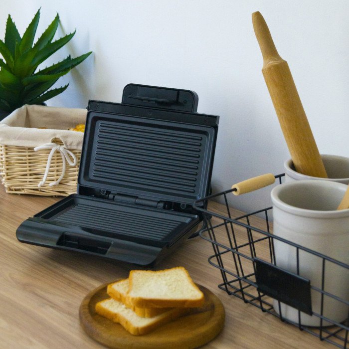 Бутербродниця MAGIO MG-378 750 Вт з антипригарним покриттям, Настільний гриль електричний-притискний