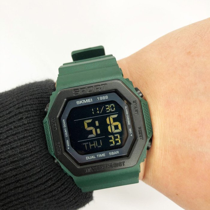 Годинник наручний чоловічий SKMEI 1988DKGN, годинник наручний електронний тактичний, годинник армійський оригінал