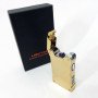 Дугова електроімпульсна запальничка із USB-зарядкою ліхтариком LIGHTER HL-437, Юсб запальничка. Колір: золотий