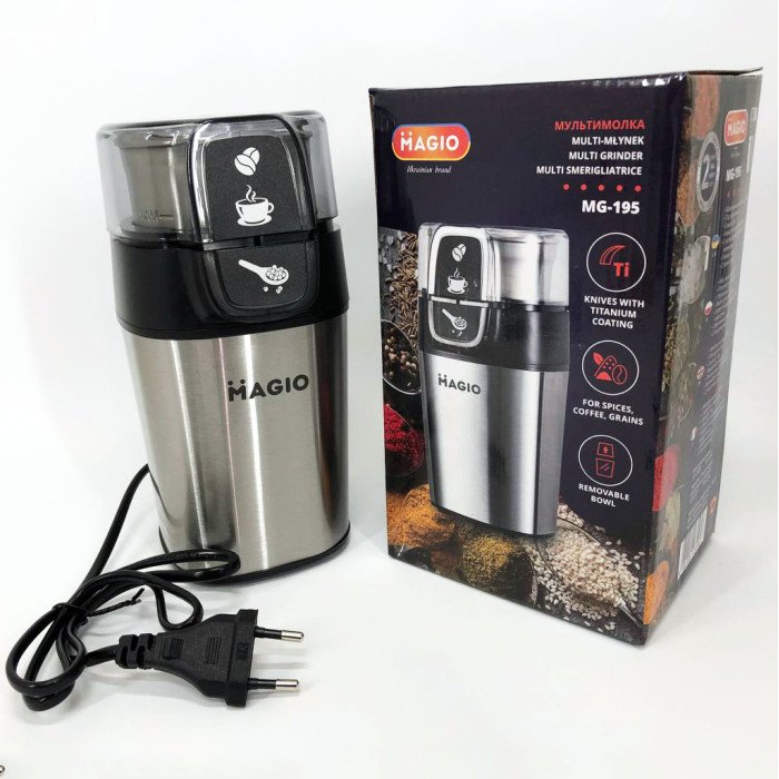 Мультималка кавомолка MAGIO MG-195, електрична кавомолка подрібнювач, кавомолка потужна