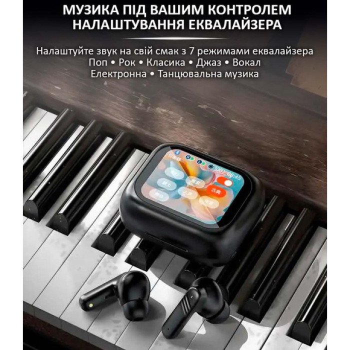 Бездротові навушники LX-10 TWS Earbuds з LED дисплеєм Bluetooth бездротові навушники затички. Колір: чорний