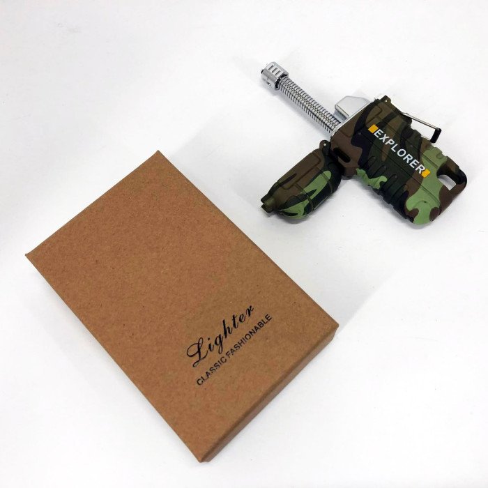 Дугова електроімпульсна запальничка водонепроникна EXPLORER HL-516, сенсорна запальничка. Колір зелений