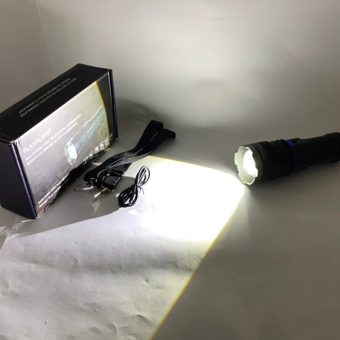 Ручний ліхтар Police AK138 WHITE LASER LED PM60-TG із зарядкою USB, що працює від 4х18650 акумуляторів