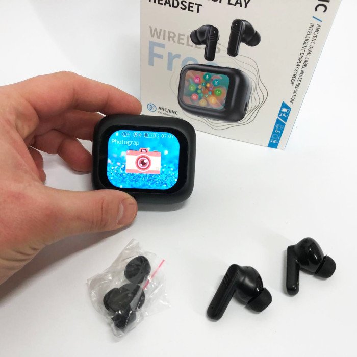 Бездротові навушники LX-10 TWS Earbuds з LED дисплеєм Bluetooth бездротові навушники затички. Колір: чорний