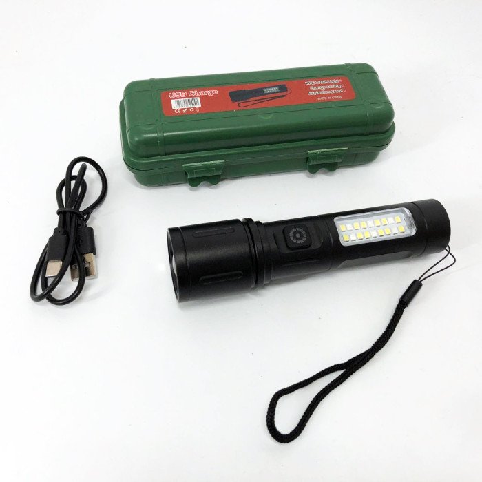 Кишеньковий ліхтарик PLD-603 White з LED-лазером PM10-TG+18SMD (білий+червоний), Лед ліхтар переносний