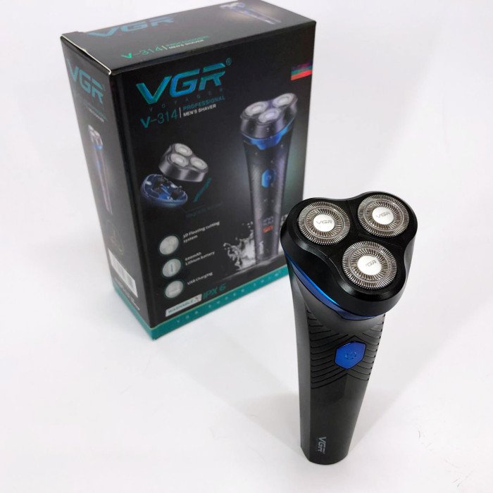 Електробритва VGR V-314 для чоловіків, роторна для вологого та сухого гоління, машинка чоловіча для гоління.