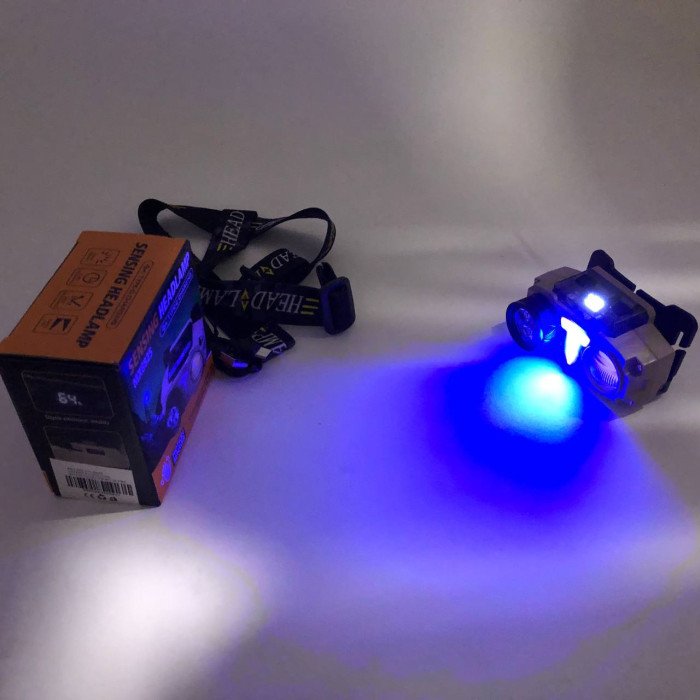 Ліхтар налобний CH-8825-3P35+COB(white+yellow)+RGB, Ліхтар на голову діодний, Ліхтар акумуляторний