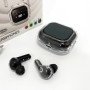 Бездротові вакуумні навушники TWS з дисплеєм LED, вологозахист IPx4 Bluetooth 5.4 з кейсом. Колір: чорний