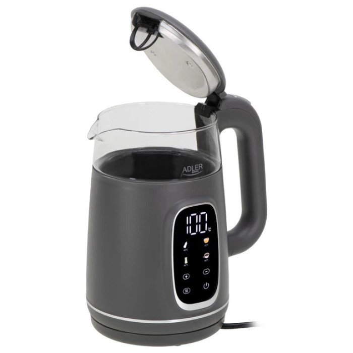 Чайник Adler AD 1305 із регулюванням температури 1.7Л 2200Вт Gray
