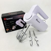 Ручний міксер Domotec R.6653W кухонний міксер із насадками 5 швидкостей 800 Вт білий