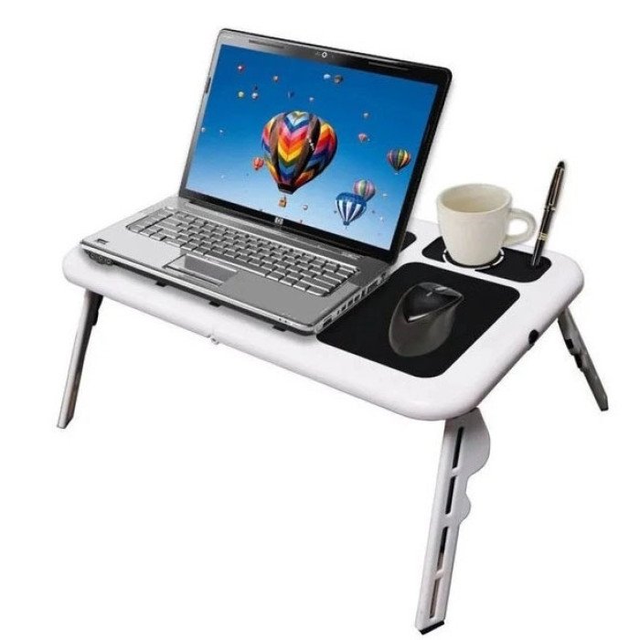 Підставка для ноутбука охолоджувальна LD-09 E-Table Підставка для ноутбука з протиковзким покриттям