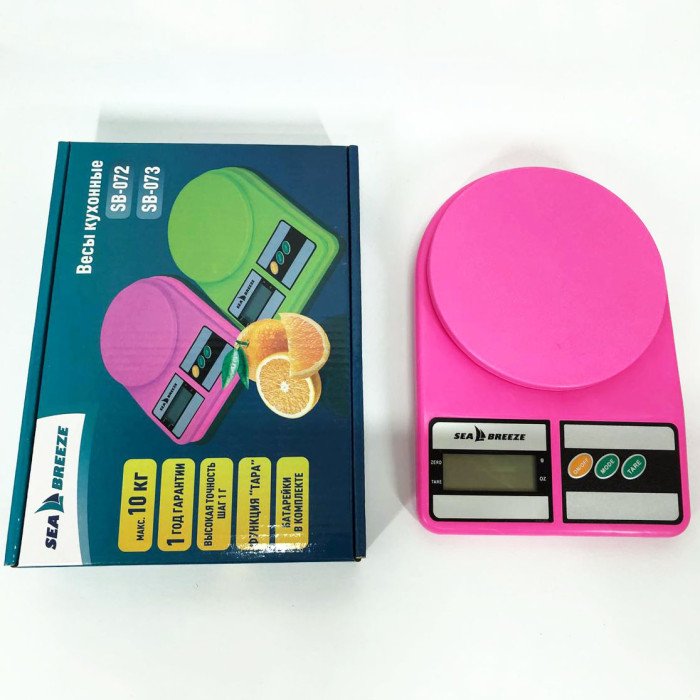 Ваги кухонні SeaBreeze SB-072, Електричні кухонні ваги, Точні кухонні ваги. Колір: рожевий