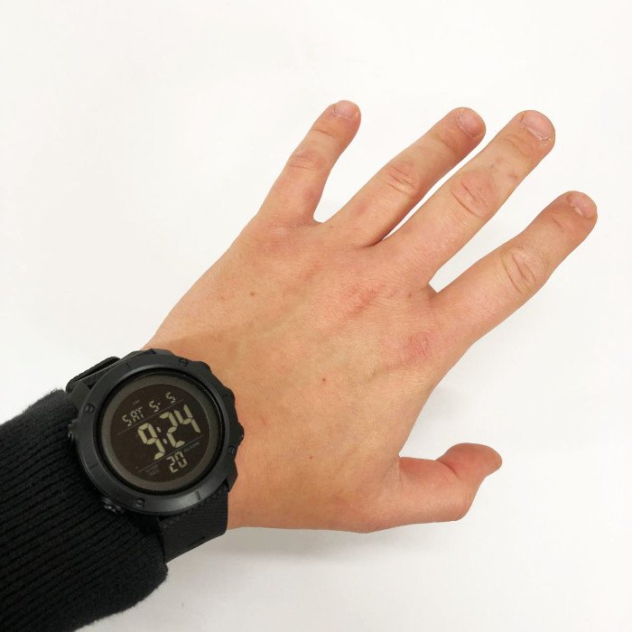 Годинник наручний чоловічий SKMEI 1426BKBK BLACK-BLACK, годинник тактичний протиударний. Колір: чорний