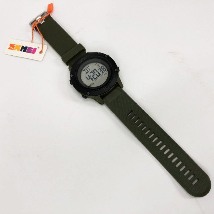 Годинник наручний чоловічий SKMEI 1508AGWT ARMY GREEN-WHITE, Водонепроникний чоловічий годинник. Колір: зелений