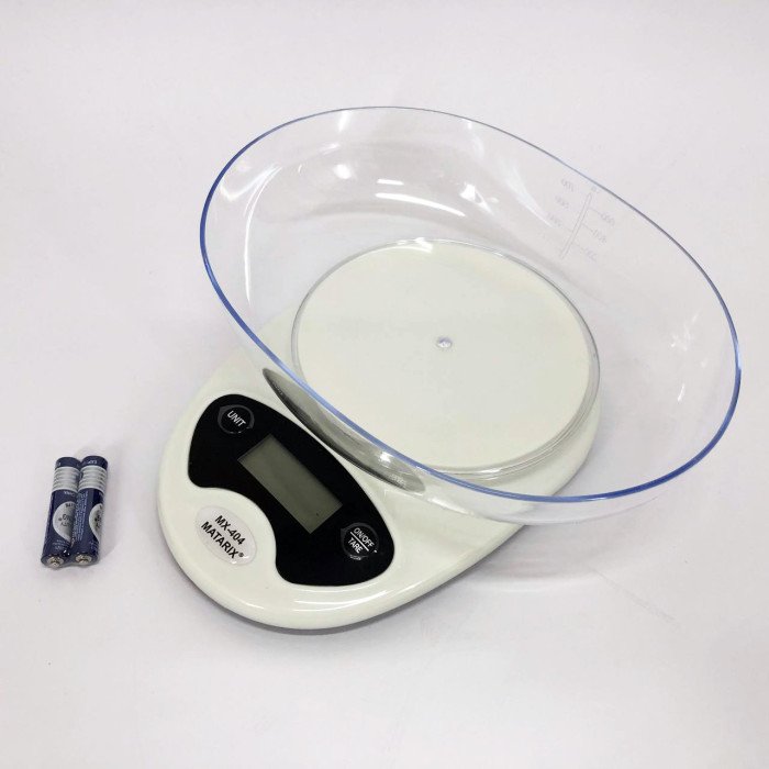 Ваги кухонні Matarix MX-404 Електронні З Чашею Кухонні до 7 кг Кухонні ваги для зважування продуктів