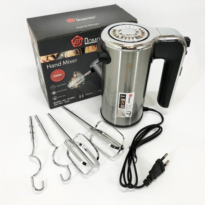 Міксер кухонний DOMOTEC R 6693 ручний універсальний 5 швидкостей 650W