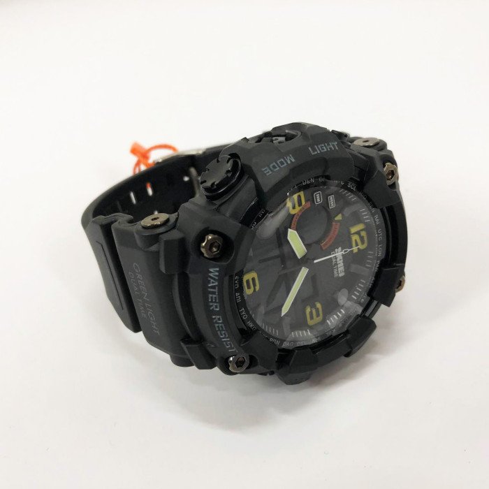 Годинник наручний чоловічий SKMEI 1520BK BLACK, армійський годинник протиударний. Колір: чорний