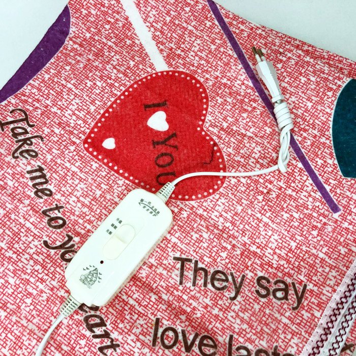 Електропростирадло електричне простирадло з підігрівом Electric Blanket 170х150см серця