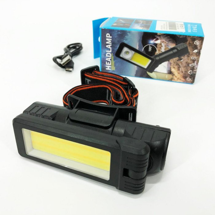 Ліхтар WORKLIGHT 2 в 1 5305-COB(WHITE+YELLOW), Потужний ліхтар для риболовлі, Потужний ліхтар на голову