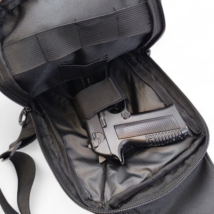 Тактична сумка на плече з кобурою, система MOLLE, патч-панель, Cordura