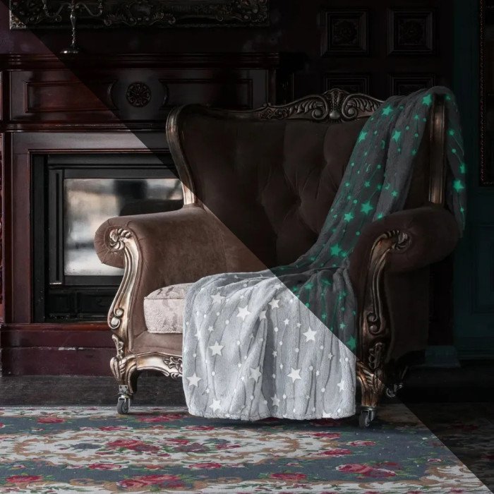 Плед покривало світиться вночі, Світиться дитячий плед, Плед світиться в темряві