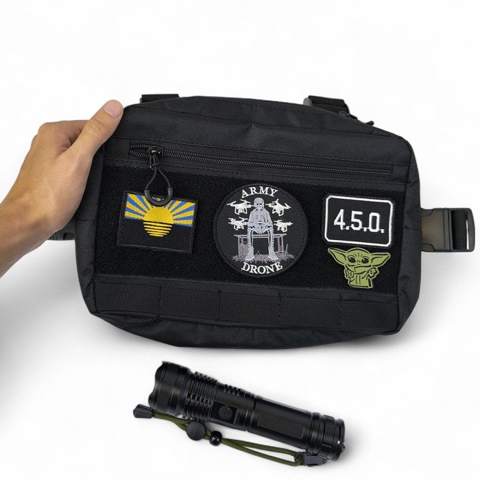 Нагрудна сумка для патчів і шевронів | 5 кишень | MOLLE , чоловіча сумка тактична