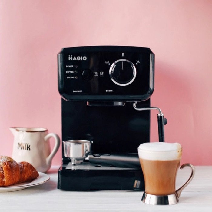 Кавоварка рожкова еспресо MAGIO MG-962 1140 Вт, латте кавоварка автоматична