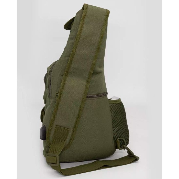 Тактична сумка через плече військова нагрудна сумка ЗСУ однолямкова сумка універсальна армійська Хакі