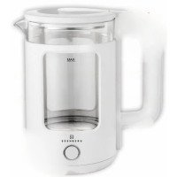 Чайник скляний електричний Edenberg EB-83558 1500Вт Електрочайник з підсвічуванням 2л White