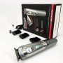 Бездротова машинка для стрижки волосся GEMEI GM-6112 акумуляторна, окантувальна машинка. Колір: сірий