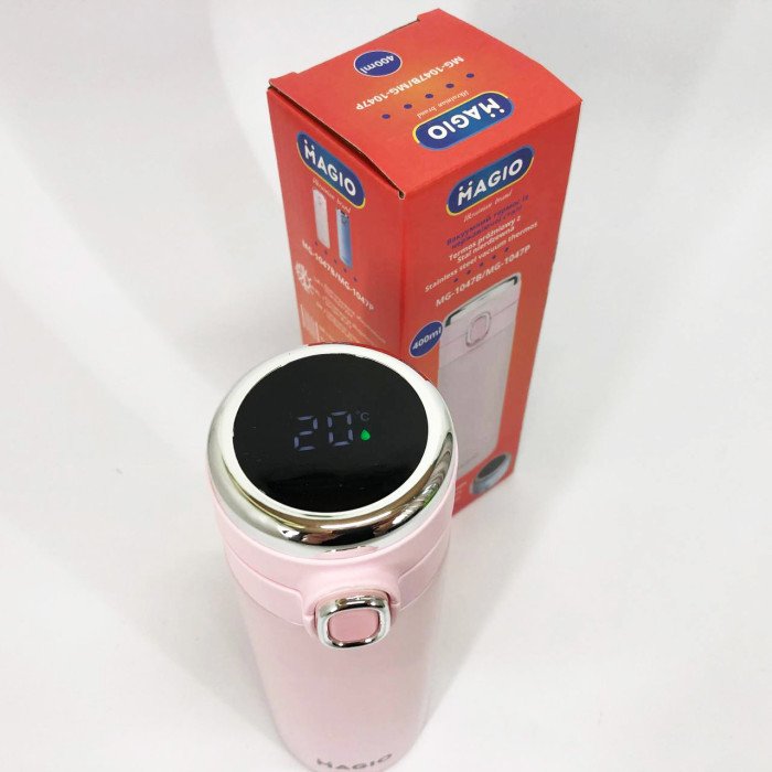 Термос SMART MAGIO MG-1047P вакуумний 400 мл, Термос з індикацією та датчиком температури, Термос похідний