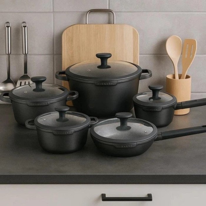 Набір посуду Edenberg EB-5652 12 предметів з мармуровим антипригарним покриттям