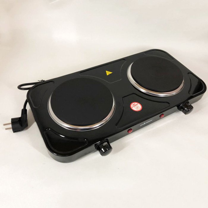 Настільна плита електрична Sea Breeze SB-064 2000 Вт, переносна настільна електроплита. Колір: чорний