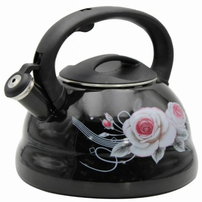 Емальований чайник Edenberg EB-12610 зі свистком та антипригарним покриттям 3л Flowers