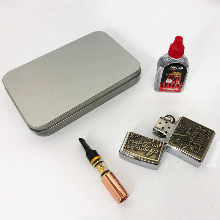 Запальничка бензинова в подарунковій коробці N7, оригінальна бензинова запальничка, запальничка в подарунок