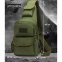 Тактична сумка через плече військова нагрудна сумка ЗСУ однолямкова сумка універсальна армійська Хакі