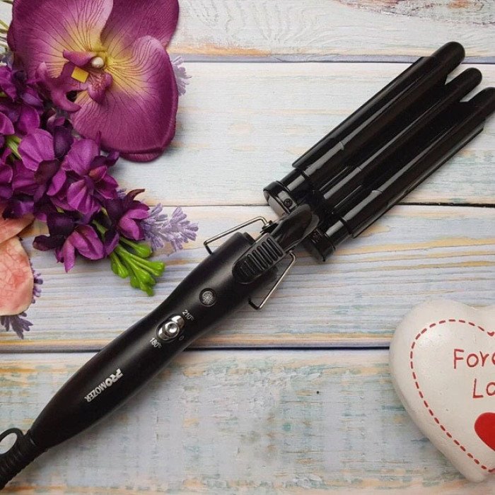 Плойка Потрійна Pro Mozer Mz-6621 Плойка На Три Хвилі Для Завивки Волосся