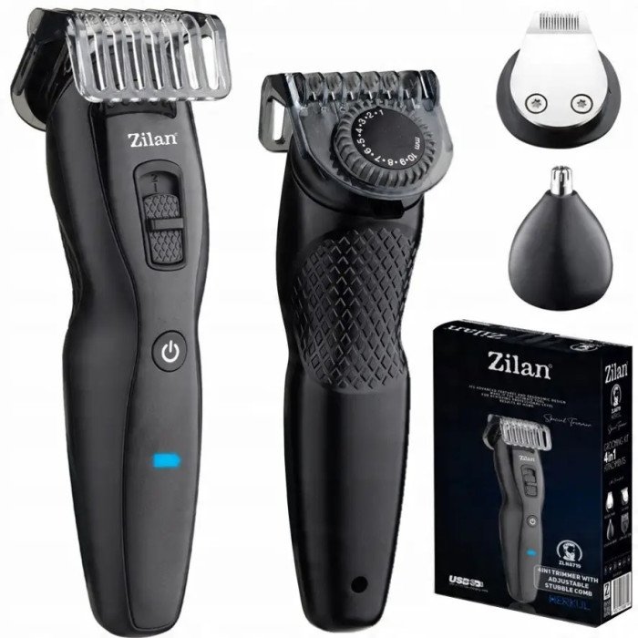 Чоловічий тример для бороди та вух 4 в 1 Zilan ZLN8719