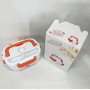 Ланч бокс електричний із підігрівом Lunch Heater 220V Pro, контейнер для їжі з відсіками. Колір: помаранчевий