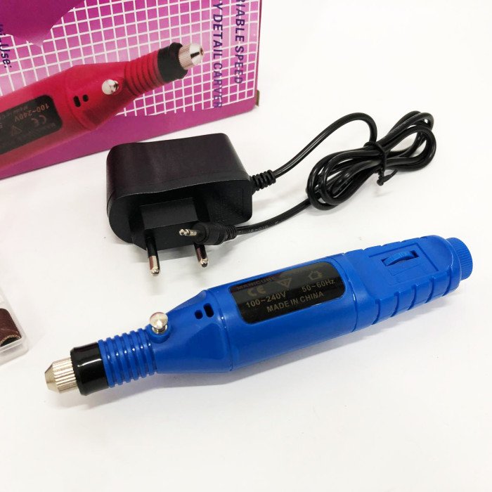 Ручний фрезер для нігтів SmartUs CBM-033 для манікюру та педикюру в домашніх умовах. Колір: синій