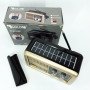 Радіо приймач Golon RX-BT978S сонячна панель AUX 3.5mm, Радіо приймач з акумулятором. Колір: бежевий