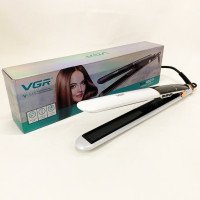 Праска для волосся VGR V-515 WHITE з РК-дисплеєм керамічний стайлер для вирівнювання волосся та завивки